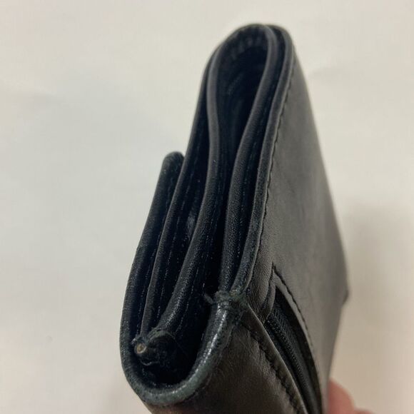 Vintage Liz Claiborne Genuine Lether Black Wallet Bag - Picture 6 of 12